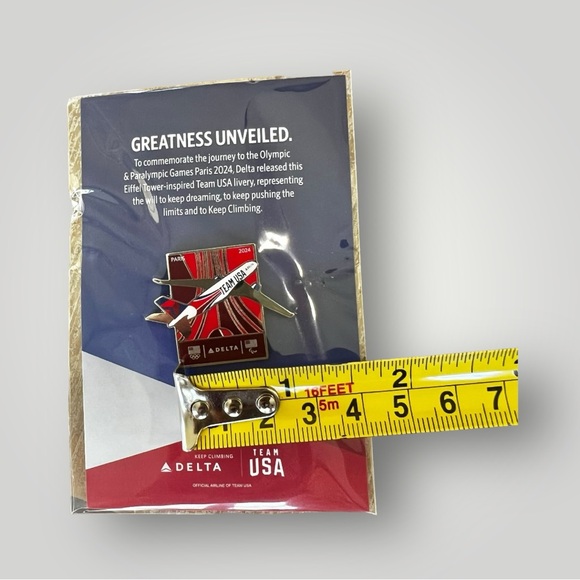 Delta Air Lines 2024 Paris Olympics Team USA Airplane Livery Collectible Pin New - Picture 7 of 16